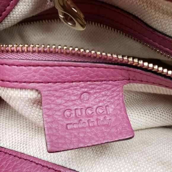 Authentic Gucci GG Soho on Chain Medium Pink Shoulder Bag - Picture 15 of 16